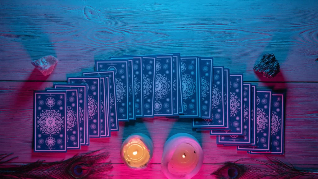 tarot cards on the table